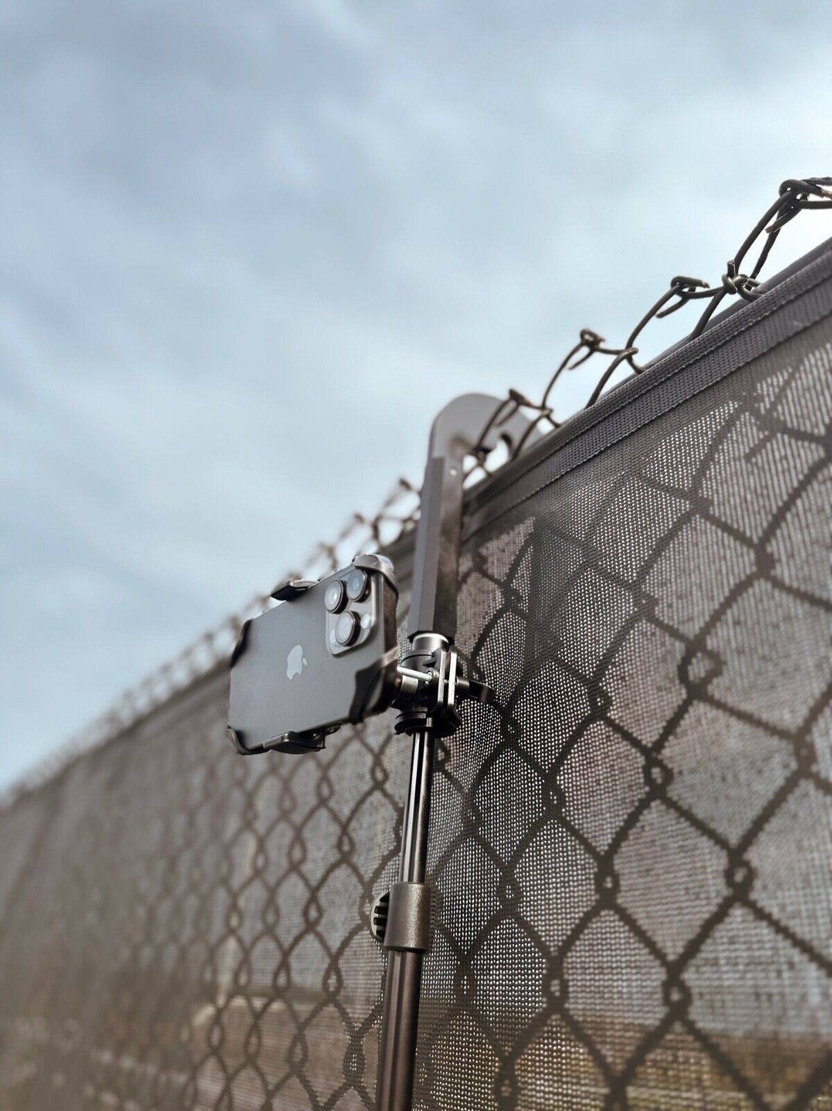 MatchCoach Tennis Camera Fence Mount for GoPro & Smartphones w/ Pole & Hook