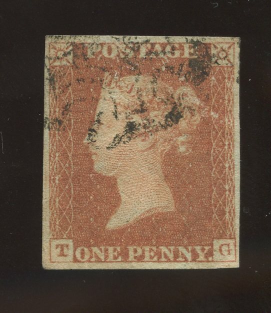 GB QV PENNY RED IMPERFS Plated ..MALTESE CROSS POSTMARKS ..PRICED ...