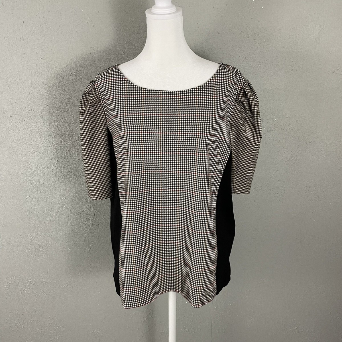 Chemisier Vince Camuto Imprimé Pied-de-poule Noir - Taille 2XL - État Parfait (occasion)