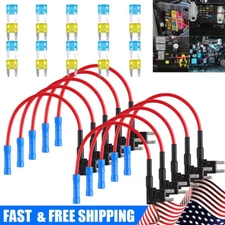 30Pcs Fuse TAP ADAPTER KIT 12V 15 Amp 20Amp Car Add-a-circuit Mini ATM APM Blade