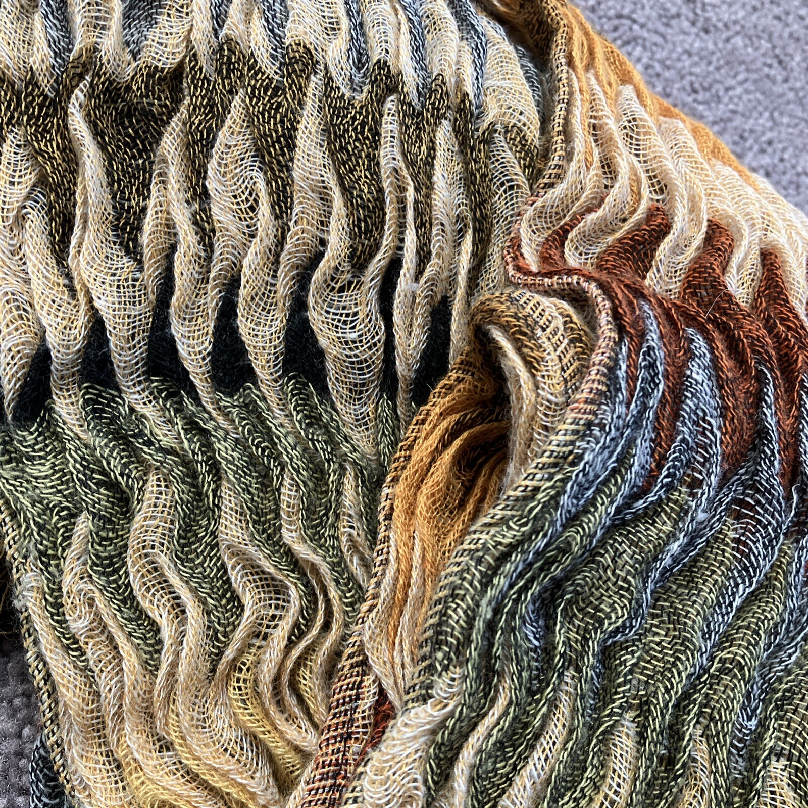 BEAUTIFUL MULTI COLORED STRETCH SCARF - image 11