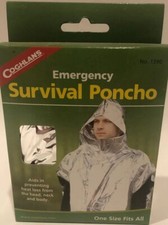 Coghlans Emergency Survival Hooded Metallized Aluminum Heat Reducing Poncho 1390