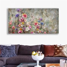 Flowers Abstract Wall Art Painting Poster Print on Canvas Living Room Home Decor