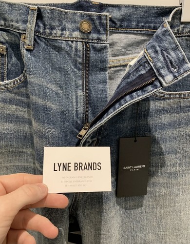 Saint Laurent Baggy Jeans Stonewash Blue Denim - Size W34 - RRP £425 - Picture 7 of 11