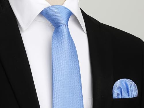 Mens Solid Ties Formal Business 8.5cm / 3.4 inches in Width F-baby Blue Light - Bild 5 von 6