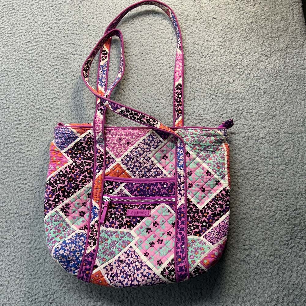 Vera Bradley Retired Modern Medley Hobo Bag with Pockets Zipper Fall 2007