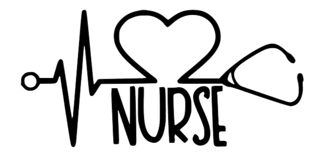 Nurse Vinyl Decal Heart Stethoscope Car Truck SUV Laptop Nurse Sticker