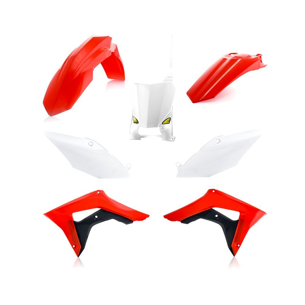 Kit plastique Cycra 5 elements rouge et blanc pour moto CRF 450