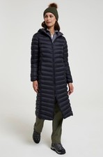 Mountain Warehouse Florence Womens Padded Jacket Water Resistant Uk 10 Jet Black