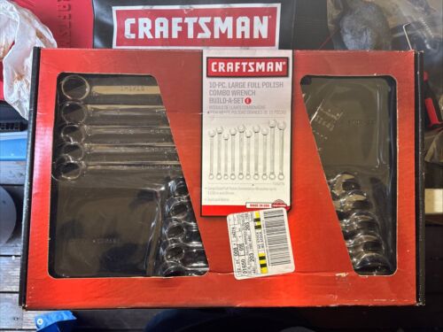 Craftsman USA Nos Very Rare 10pc Large Full Polish Wrench Set 34274 Metric SAE