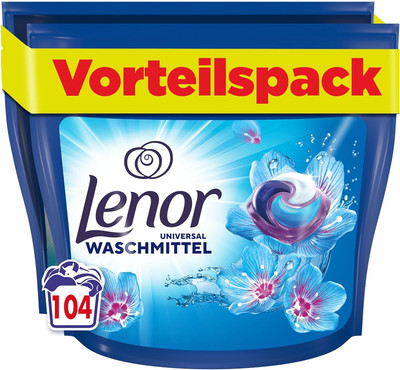 Lenor Waschmittel PODS All-In1 104 Waschladungen Universal Aprilfrisch 3x Länger
