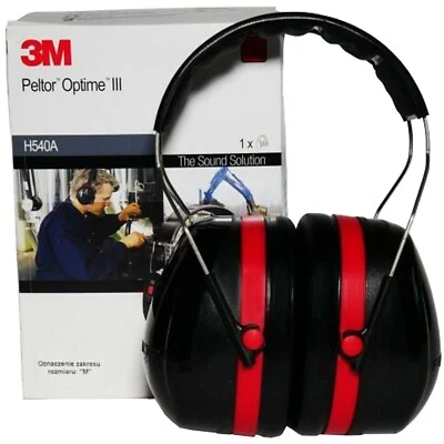 Cuffie Anti Rumore 3M PELTOR OPTIME III 95/110dB Lavoro Poligono Udito DPI H540A