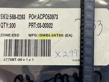 (10 PIECE LOT) 1SMB5.0AT3G, ON SEMI, TVS DIODE 5V 9.2V SMB, ROHS