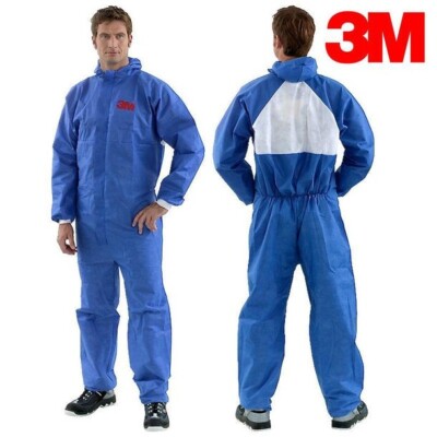 X 3M 4530 Disposable Protective Coverall Overall, Size 4XL Blue