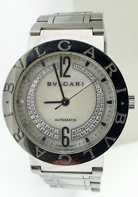 BVLGARI BULGARI BB 33 SS Automatic Men Wristwatch~Factory MOP