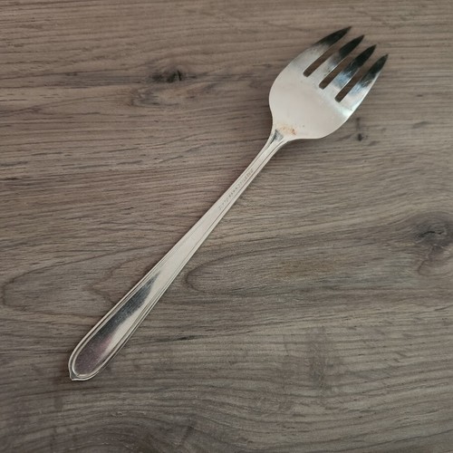 Tenedor para servir carne fría Oneida Silver Longchamps Chaumont 8 1/2" plateado 1935 - Imagen 7 de 7