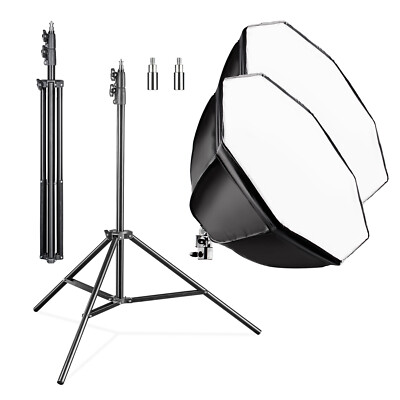 Walimex pro Octagon Softbox mit Lampenstativ LED Studioleuchte Fotostudio