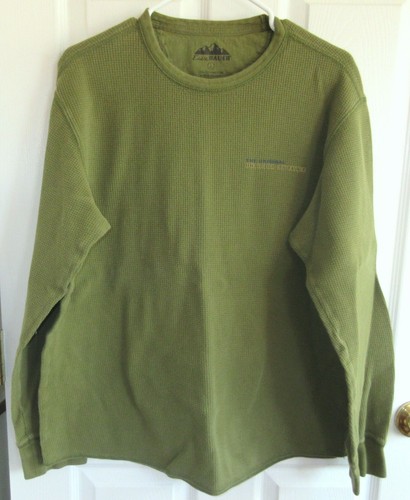 Mens EDDIE BAUER~OLIVE Thermal SHIRT 
