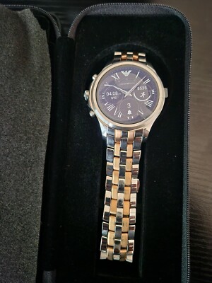 Emporio Armani Smartwatch ART5000 model DW4B silver and gold wrist band 
