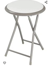 Portable IndoorCounter Bar Stool by Lavish Home (White - Backless 18-Inch 
