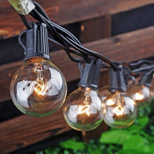 100 Foot G50 Outdoor Lighting Patio Party Globe String Lights Clear Large Bulb For Sale Online Ebay
