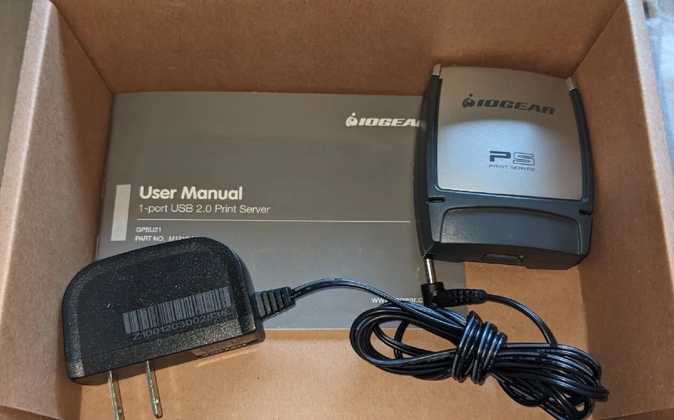 IOGear GPSU21 1-Port USB 2.0 Print Server w/ AC ADAPTER - Image 2 of 4