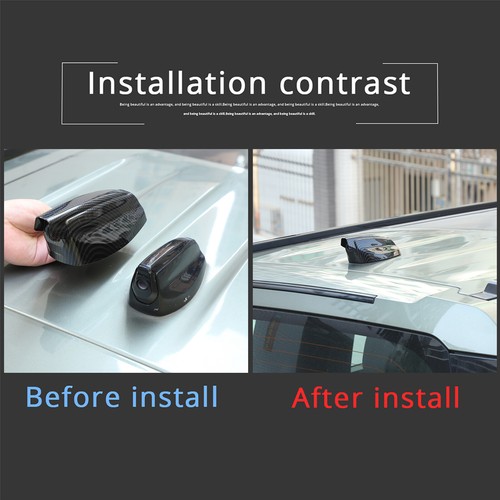 Carbon Fiber Look Shark Fin Antenna Cover Cap For Land Rover Defender 2022-2024 - Foto 22 di 24