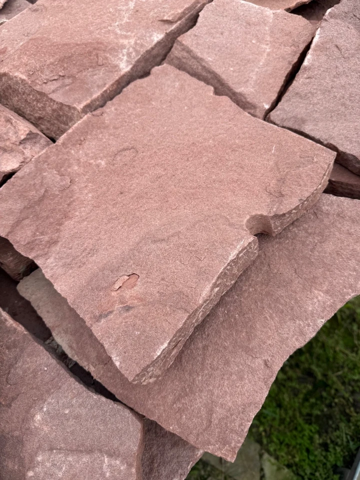Mauersteine Trockenmauerstein Wasserbausteine Bruchstein Sandstein rot - Bild 4 von 4