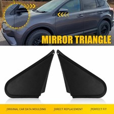 Pair Rearview Side Mirror Triangle Cover Bezel For Corner Toyota RAV4 2013-2018
