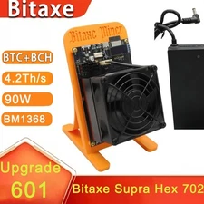 Bitaxe Supra Hex 702 Upgrade Gamma 601 4.2Th/s 2.4g WiFi 90W Bitcoin Miner