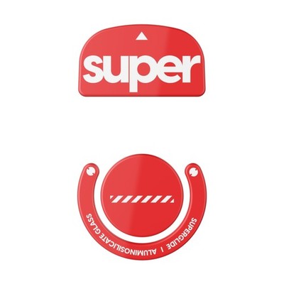Superglide2 Glass Mouse Skates for Logitech G Pro X Superlight (Red) - Contro...
