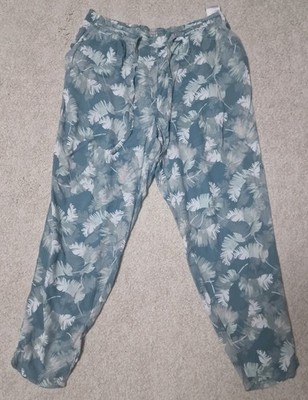 Betty&Co Grey Sommerhose Hose Damen, sehr leicht, Top, Gr.42, grün-weiß