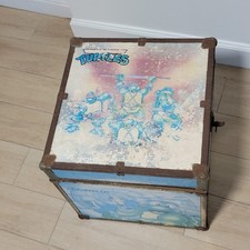 Vintage 1990s Teenage Mutant Ninja Turtles Wood Toy Chest Storage Trunk — listing 3