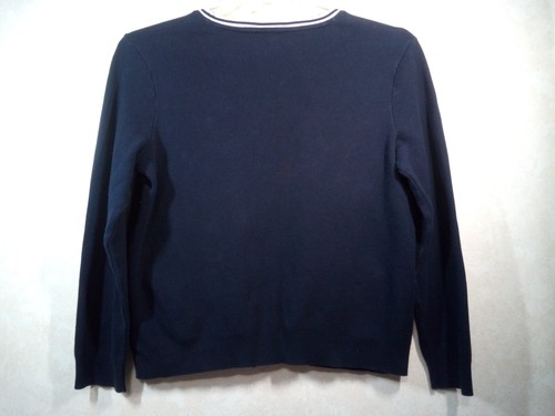 Lauren Ralph Lauren Cardigan Sweater Women S Blue V-Neck Pockets Long Sleeve - Picture 9 of 19