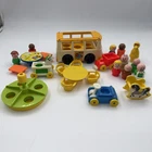 Vintage Set Of 24 Fisher Price School And Nursery Play Set Educational Play