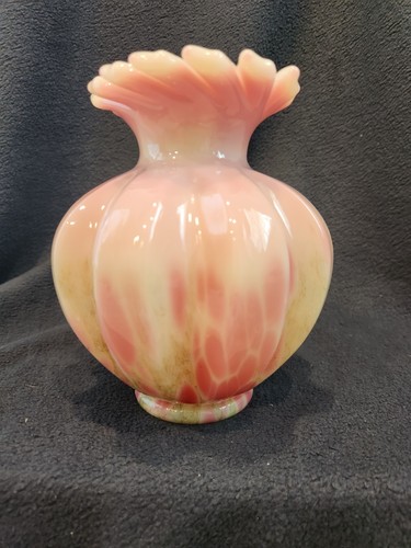 FENTON EXOTIC DAVE FETTY PINK VASE - Picture 3 of 6