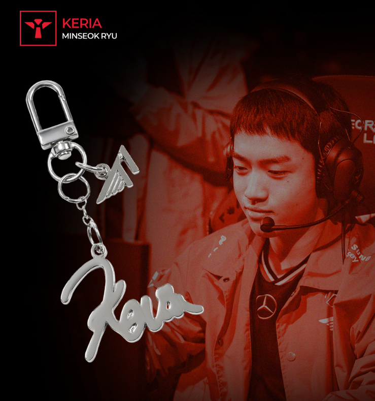 FAKER T1 Official Player SIGNATURE KEYRING 2025 League of Legends