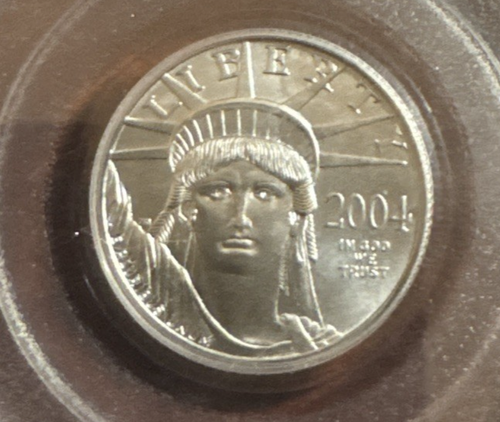 2004 Statue of Liberty $25 Dollar 1/4 oz Platinum Coin PCGS MS 69 - Picture 2 of 4