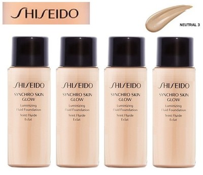 SHISEIDO Synchro Skin Glow 20 ml Foundation Neutral 3 Neu 4 x 5 ml Make-Up