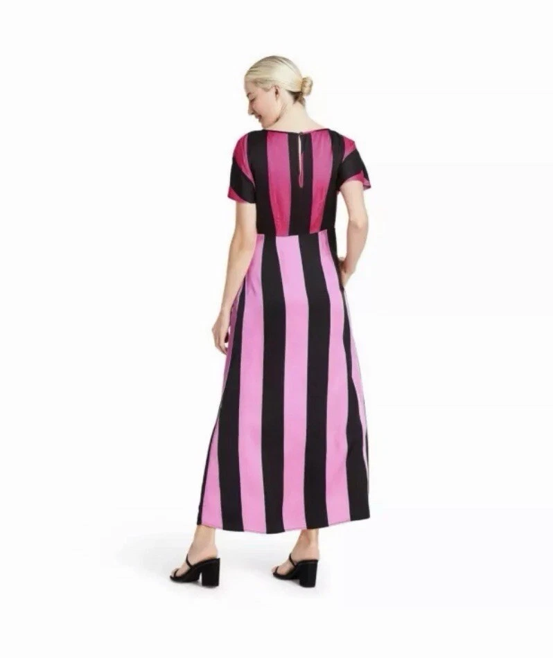 Maxi Vestido Christopher John Rodger’s For Target Rosa Negro Rayas Talla 0 Foto 2 de 4