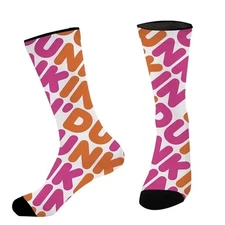 dunkin donuts socks Unisex one size retro quality FREE SHIPPING