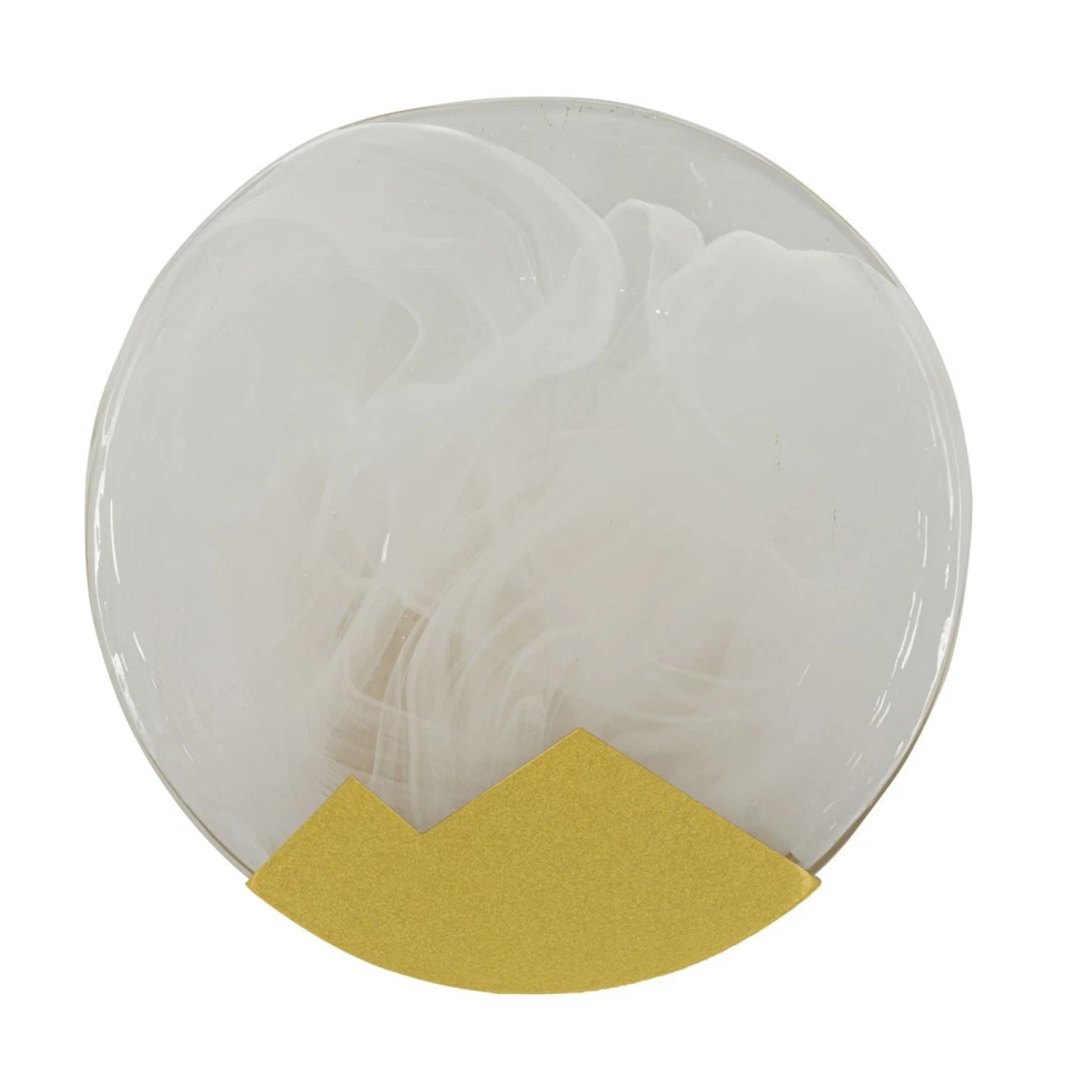 Applique Murale en Verre "Moon" 20cm Blanc - Photo 2/4