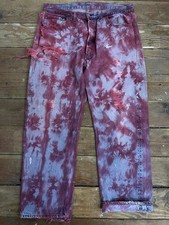 Vintage Levis 501 Redlines 36x29 Thrashed Over dyed Grunge Made in USA