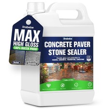 Premium Stone Sealer, 1 Gallon – Max Gloss Wet Look for Pavers, Driveways & P...