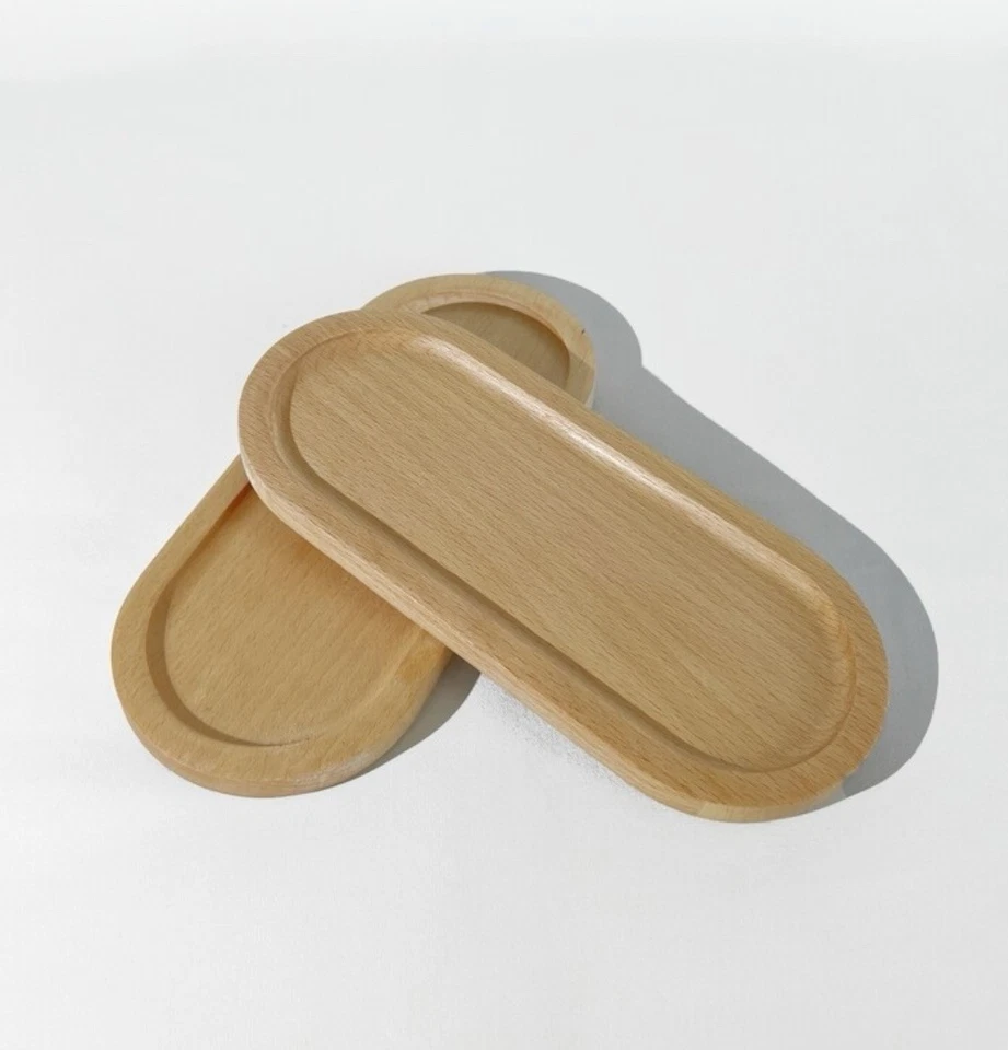 2 Stück Holztablett Tablett Holz buche neu servieren