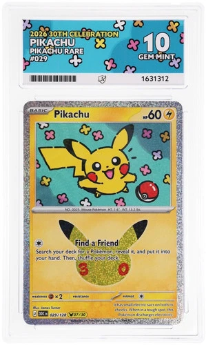 ACE 10 Pikachu 029/128 30th Celebration Pokemon Gem Mint