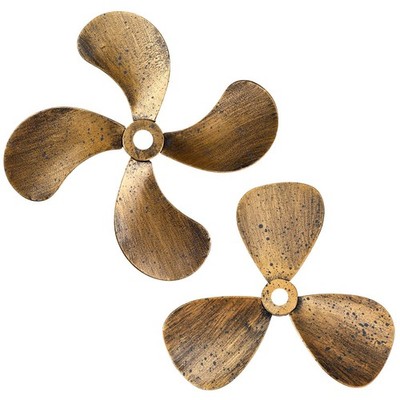 Gisafai 2 Pcs Metal Nautical Wall Art Decor Ship 12 x 10 inches, gold