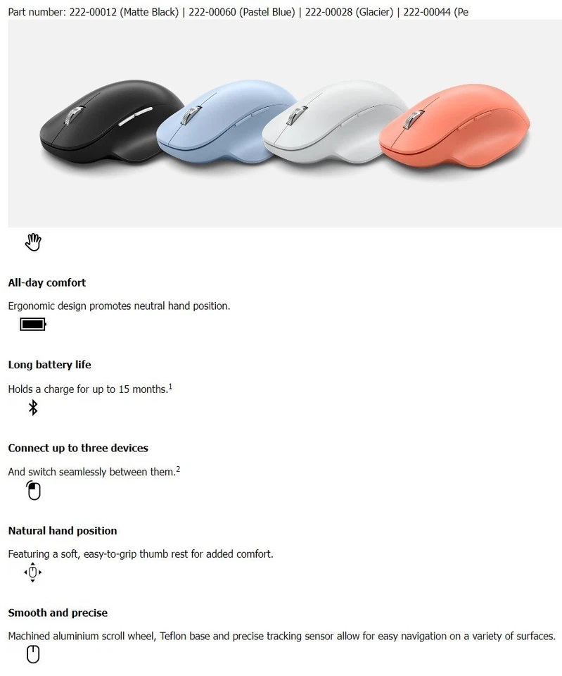Microsoft Mouse -Various Styles & Colours-Original-Bluetooth-Wired-Home & Office - Image 2 of 4