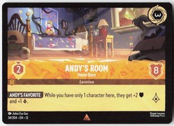 Andy's Room - Home Base 34/204 Rare Wilds Unknown Disney Lorcana