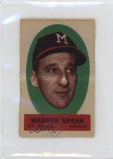 1963 Topps Peel-Offs Warren Spahn (Peeling Directions) HOF 2k3